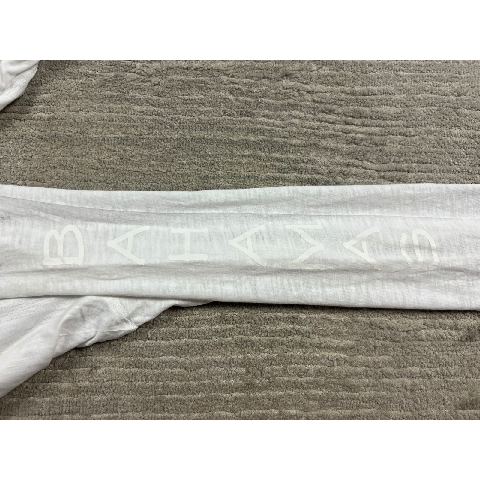 Miami Style Zip Up Hoodie Womens M White Abaco Bahamas Sand Dollar Slub Knit