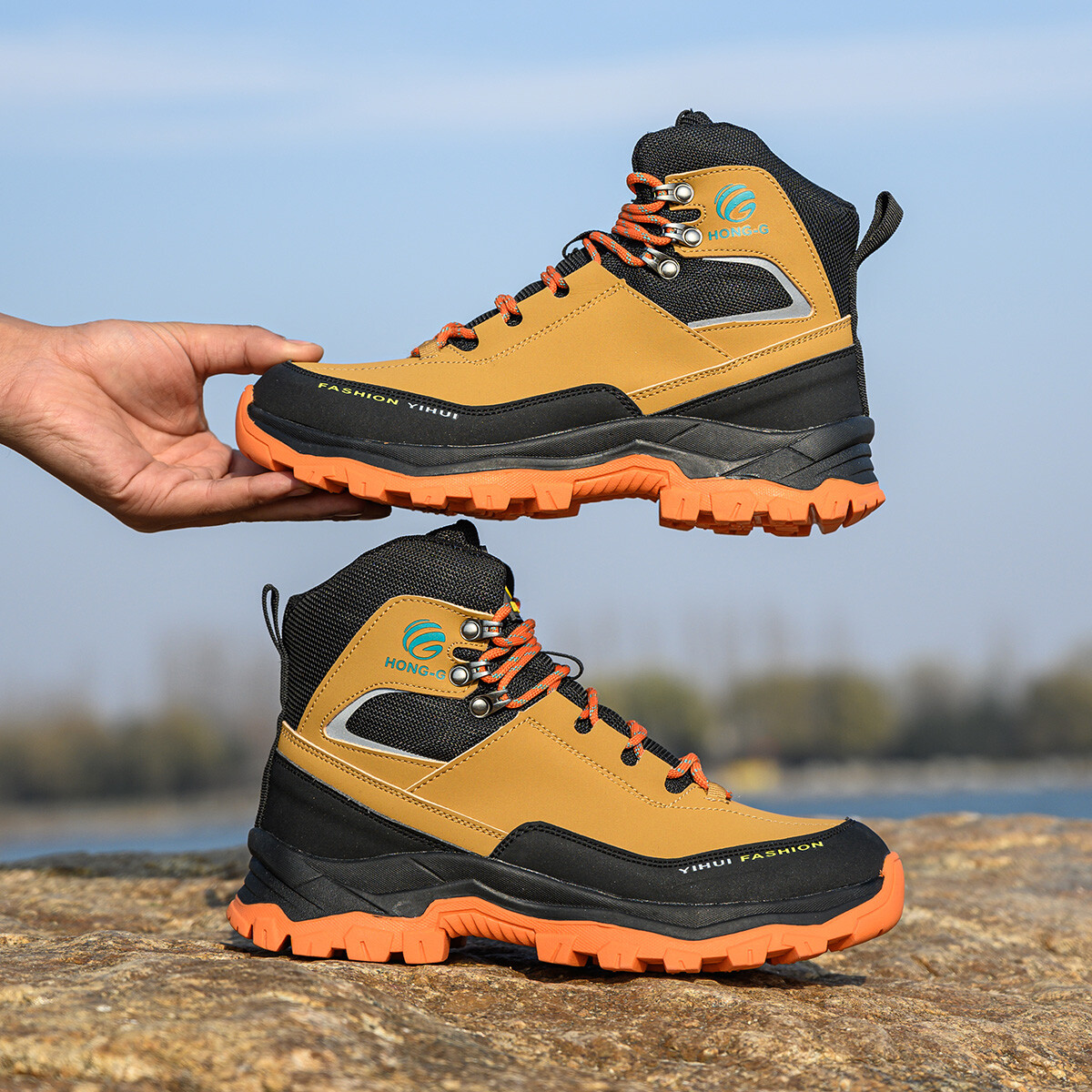 Waterproof Work Boots Mens Safety Shoes Steel Toe Botas De Trabajo Para Hombre