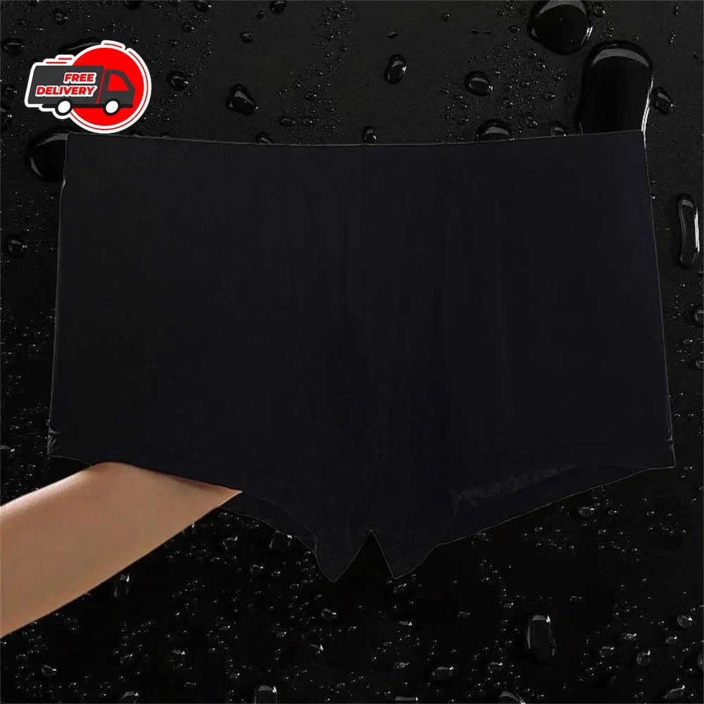Ultra Thin Ice Silk Boxers Underwear Men Semi-transparent Seamless Sexy Male*