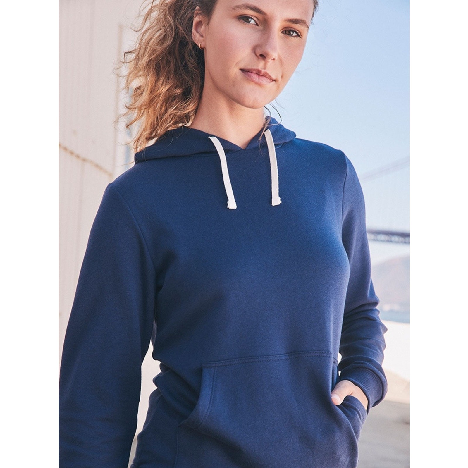 Marine Layer Women’s Sunset Pullover Hoodie in True Navy Medium NWOT