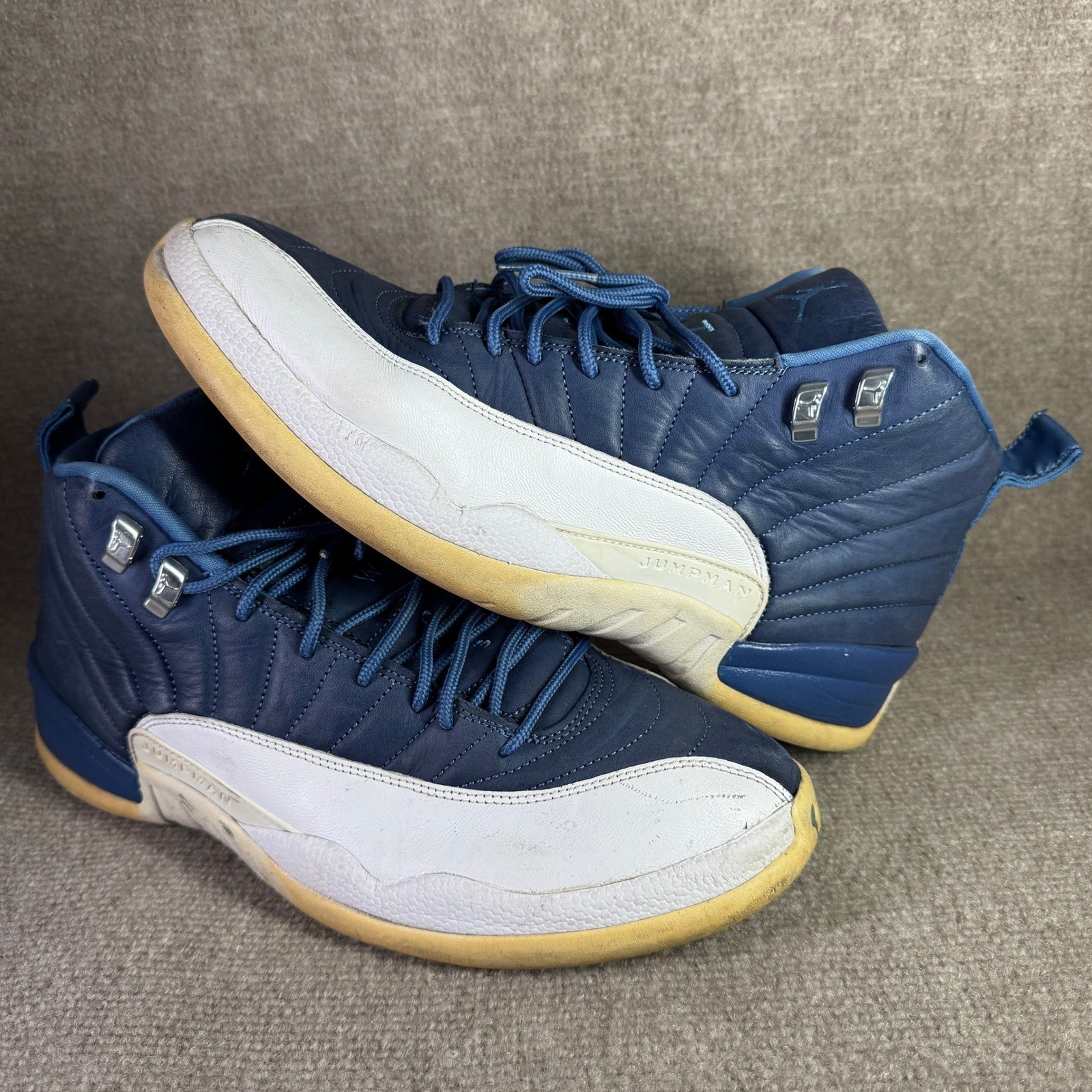 Jordan 12 Retro Obsidian 2020 Mens 13 Blue Indigo Stone 130690-404 Sneakers