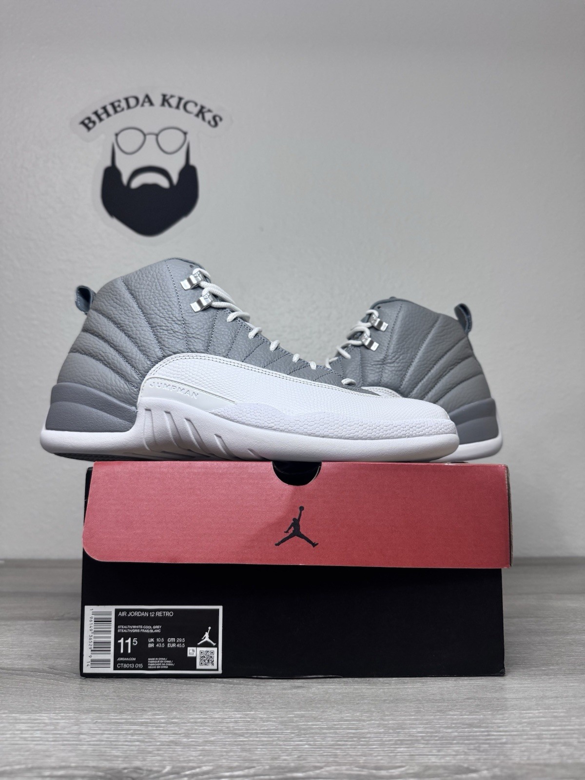 Size 11.5 – Nike Air Jordan 12 Stealth White Men’s CT8013-015 Brand New
