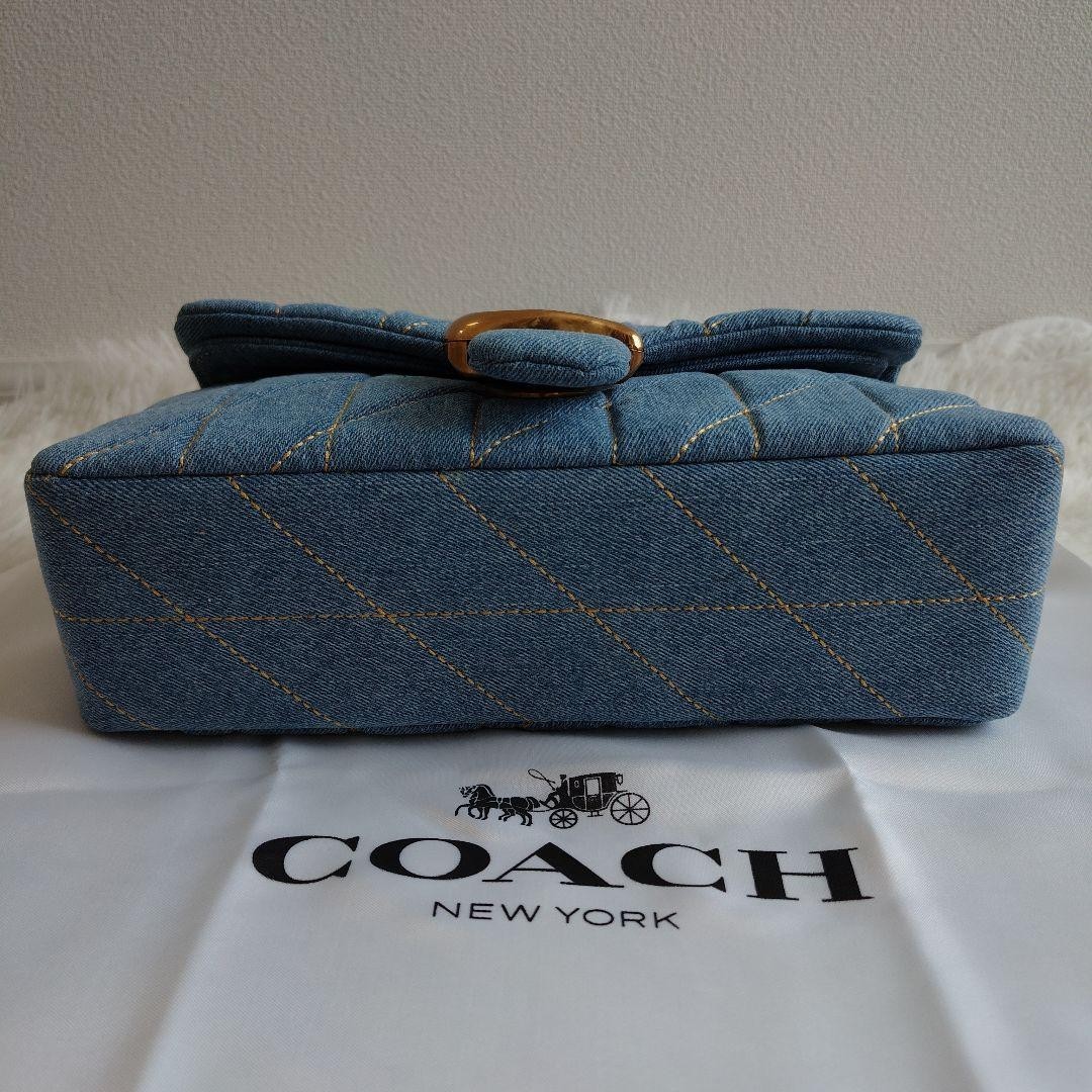 Brand New COACH Denim Quilted 26 Shoulder Bag CR704