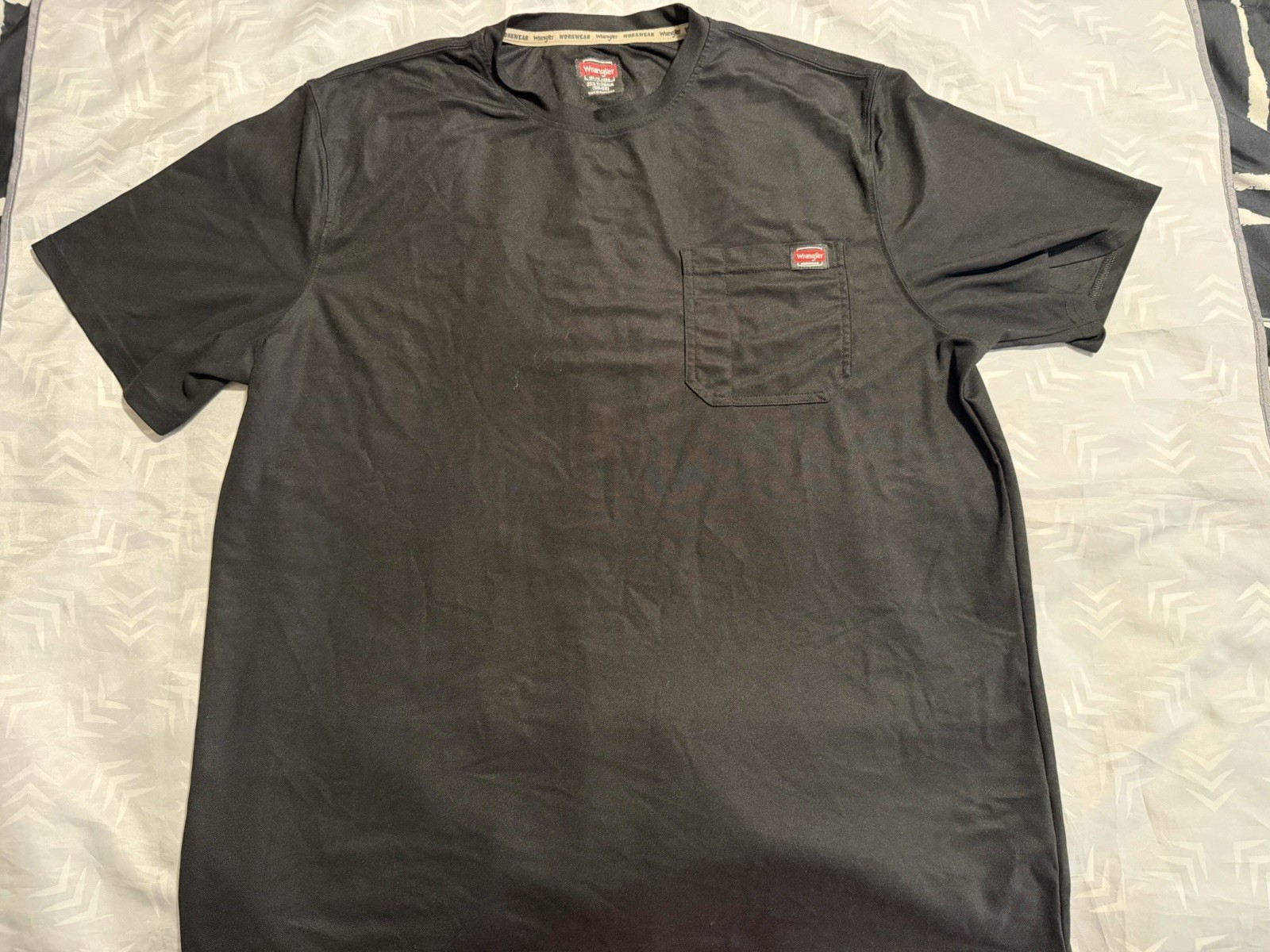 Wrangler Workwear Black Short Sleeve Pocket T-Shirt 2XL Big & Tall Crew Neck