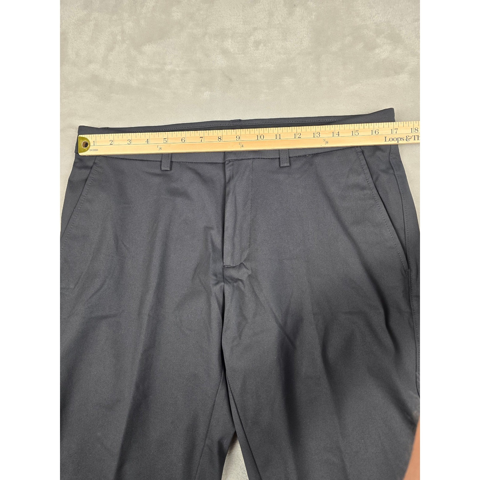 Kenneth Cole Reaction Performance Dress Pants Men 34×30 Black Techni-Cole Modern