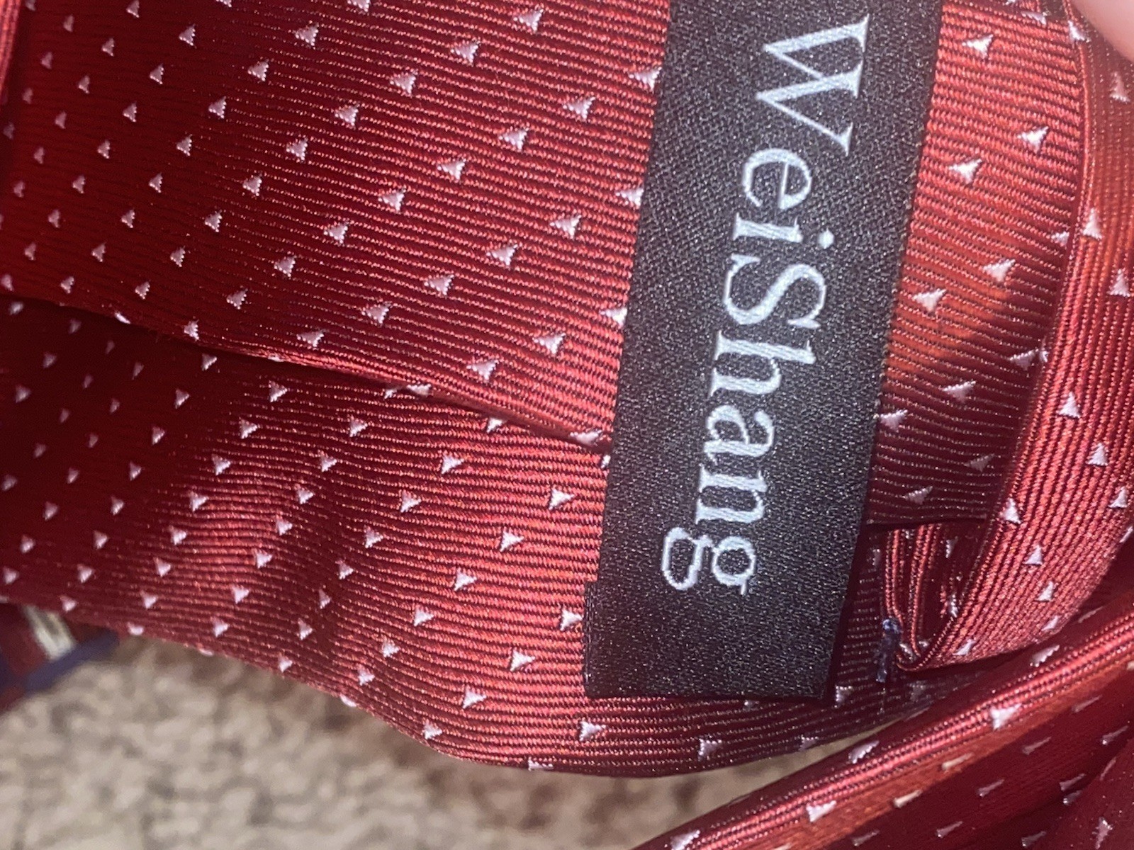 WeiShang Paul Fredrick Red White Blue Men’s Necktie Lot Patriotic USA Silk
