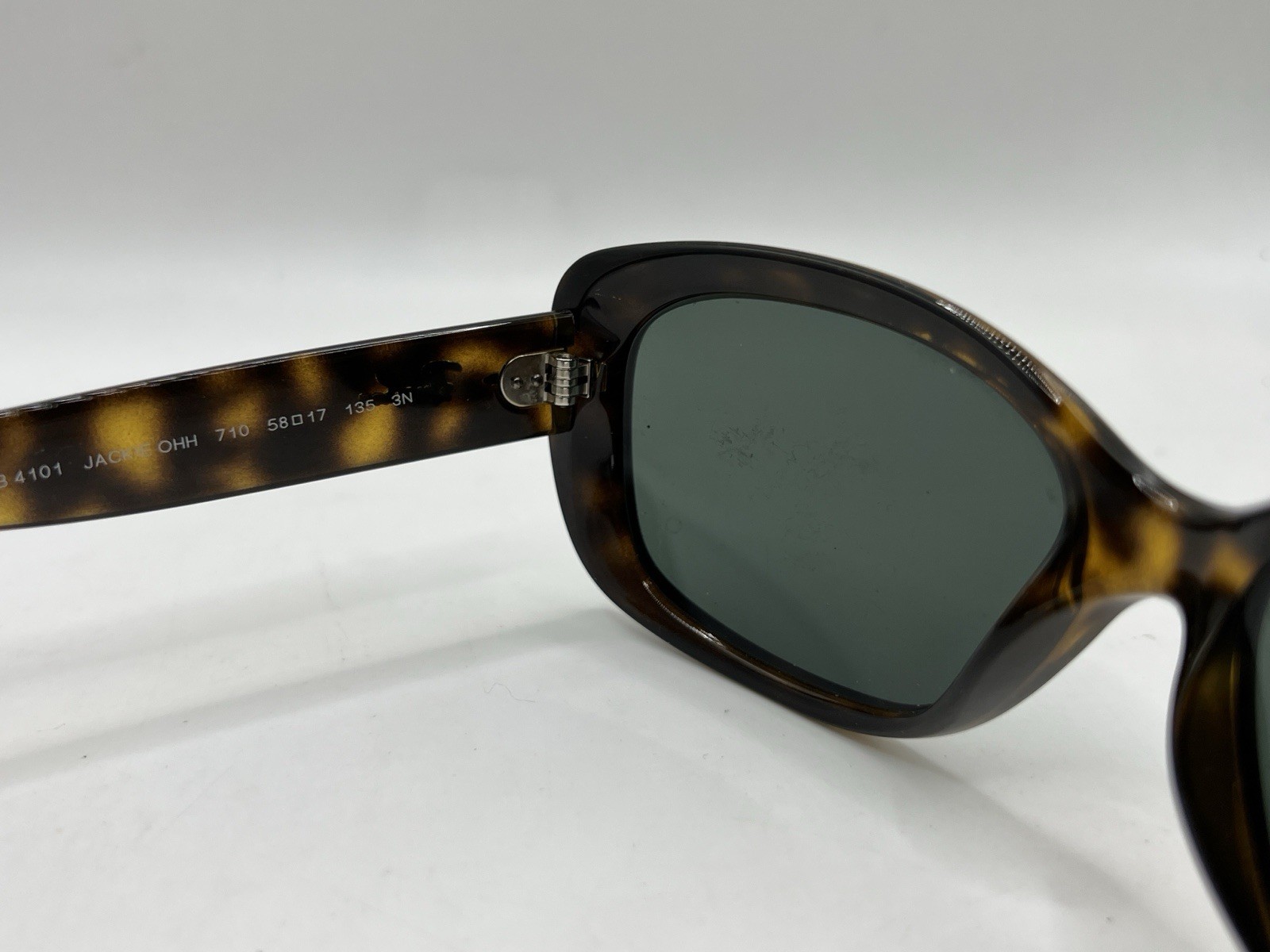 Ray Ban Jackie Ohh RB 4101 710 Light Havana Tortoise Green Sunglasses