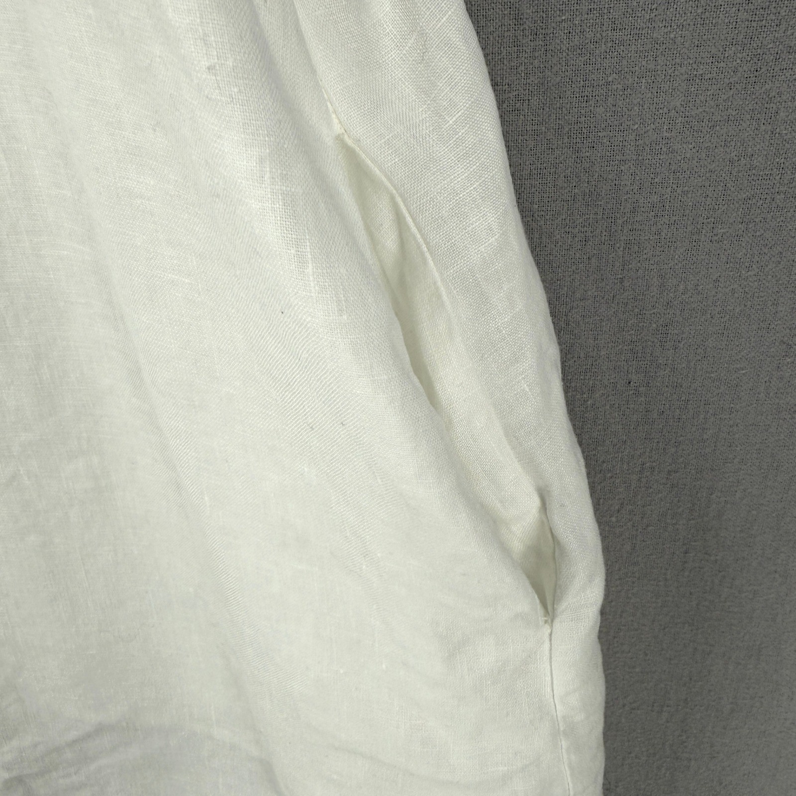 RESET by Jane Linen Mini Dress Womens Medium White Casual Travel Beach Pool