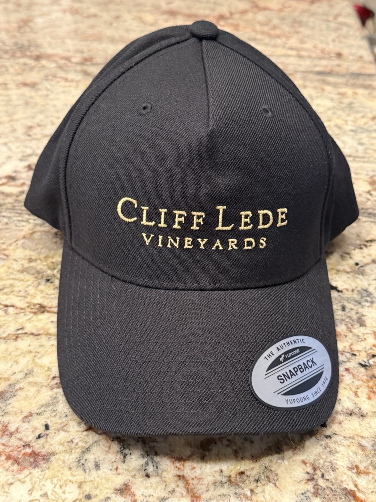 Cliff Lede Vineyards snapback Hat The Classics By Yupopng Acrylic/Wool Black