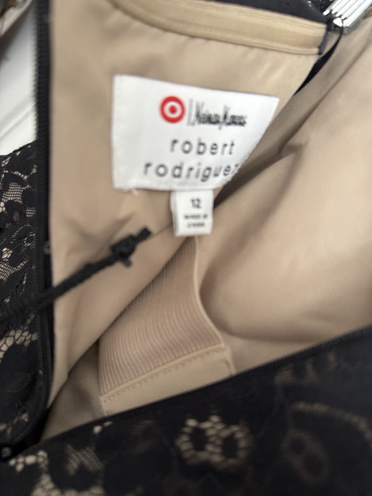 NWT Stunning Robert Rodriguez for Target Black Lace Cocktail Dress Size 12