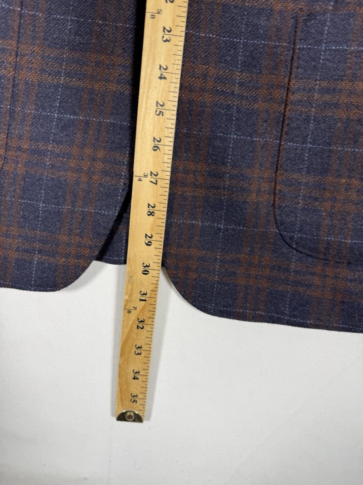 Joseph A Bank Men’s 40R Wool Plaid Jacket Blazer Patch Pocket Dual Vent EUC