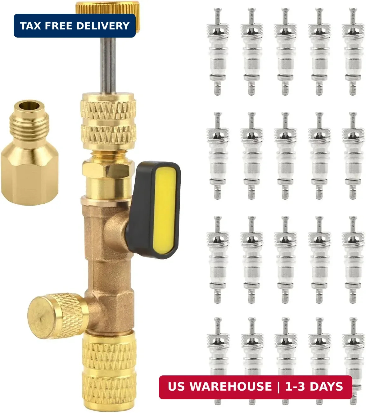 Professional Dual Size 1/4″ & 5/16″ SAE Valve Core Remover/Installer Tool Kit, C