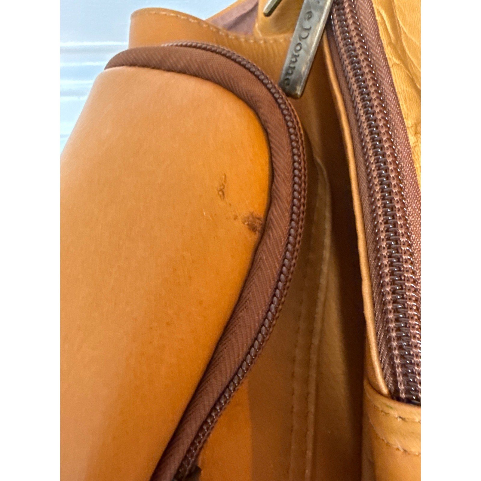 Le Donne Leather Backpack Unisex Large Tan Vintage Colombian Rucksack Travel
