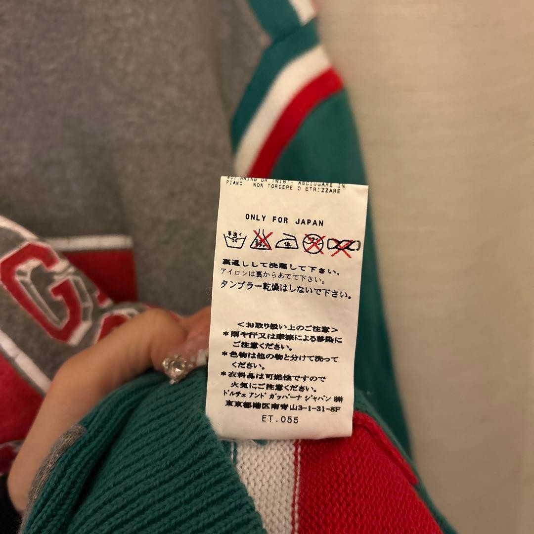 Excellent Condition DOLCE AND GABBANA Zip up Hoodie Top Gray Green from Japan
