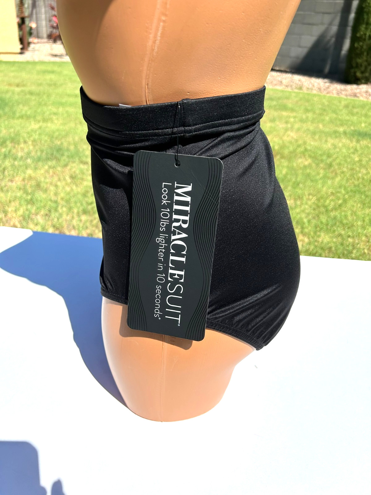 Miraclesuit Super High Waist Swim Bottom Womens 10 Black Style 6516604 $98 NWT