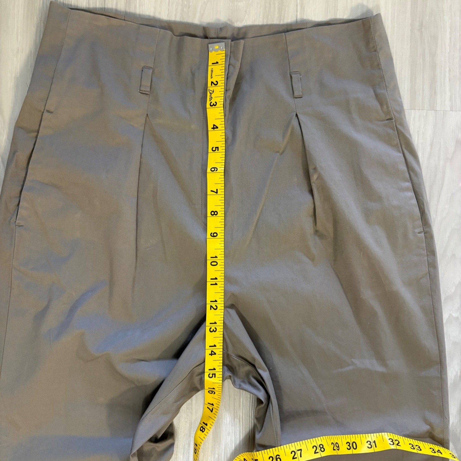 Peserico Pant Women High Waisted Pleated Tapered Trousers Taupe Brown Italy 46