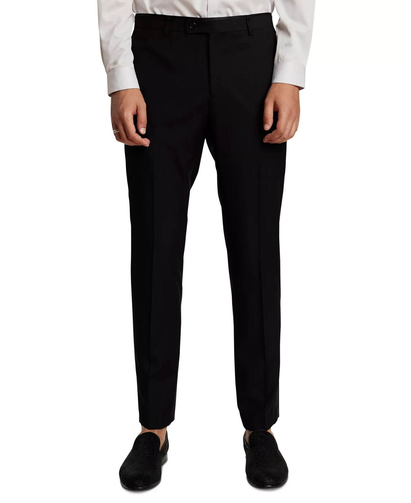 Paisley & Gray Slim-Fit Sloane Tuxedo Pants Men’s 34Wx32L Black Solid Button Zip