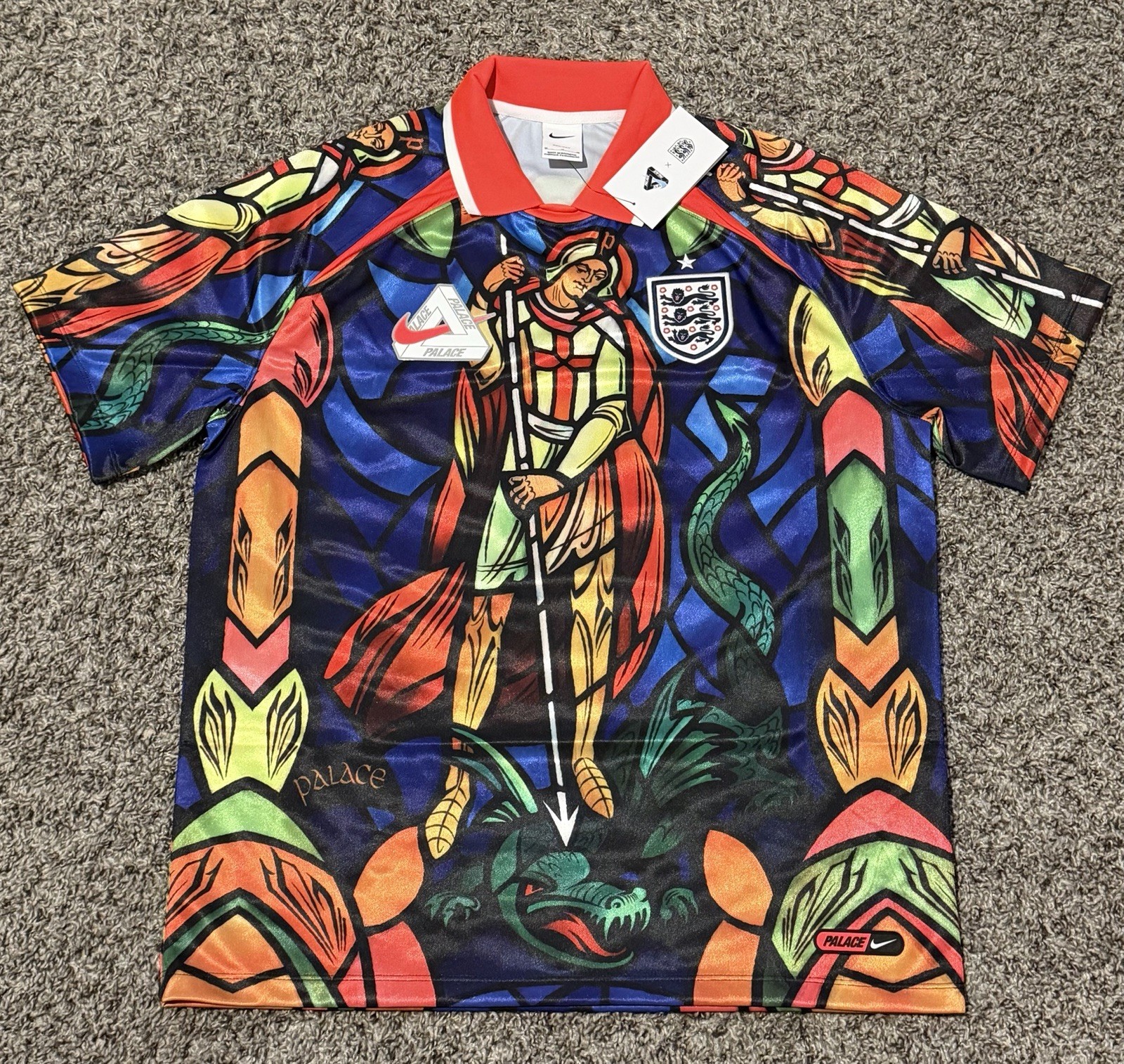 Palace Nike England Dri FIT Football Jersey Bright Crimson Size S-XL In Hand