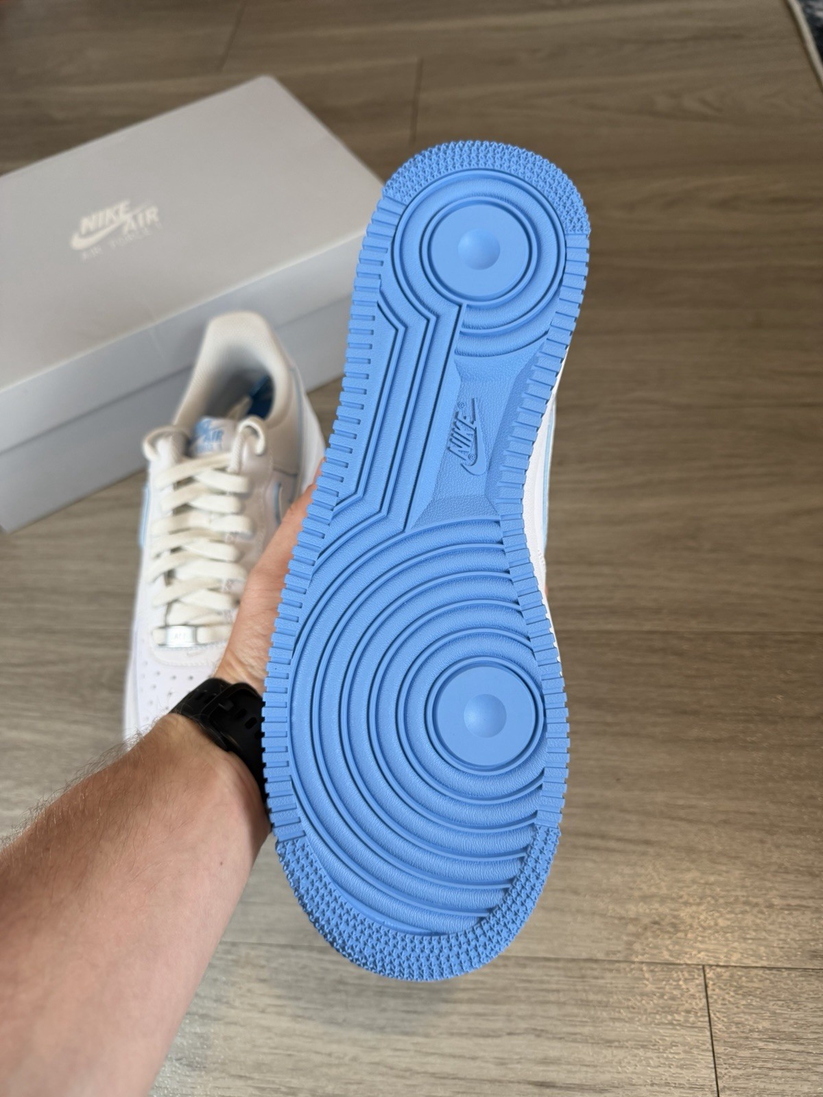 Nike Air Force 1 ’07 Shoes ‘White/University Blue’ DV0788-101 Size 9.5 MENS NEW