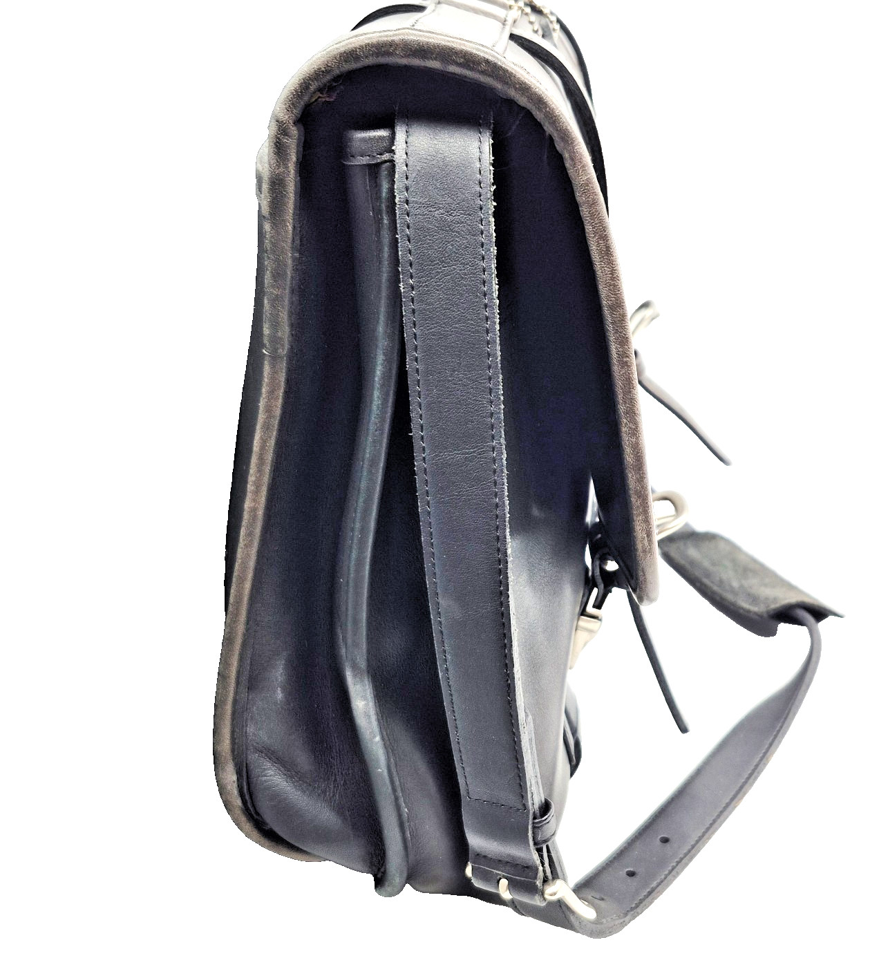 Vintage Coach Madison #5325 Black Leather Briefcase Messenger Laptop 2 Way Bag