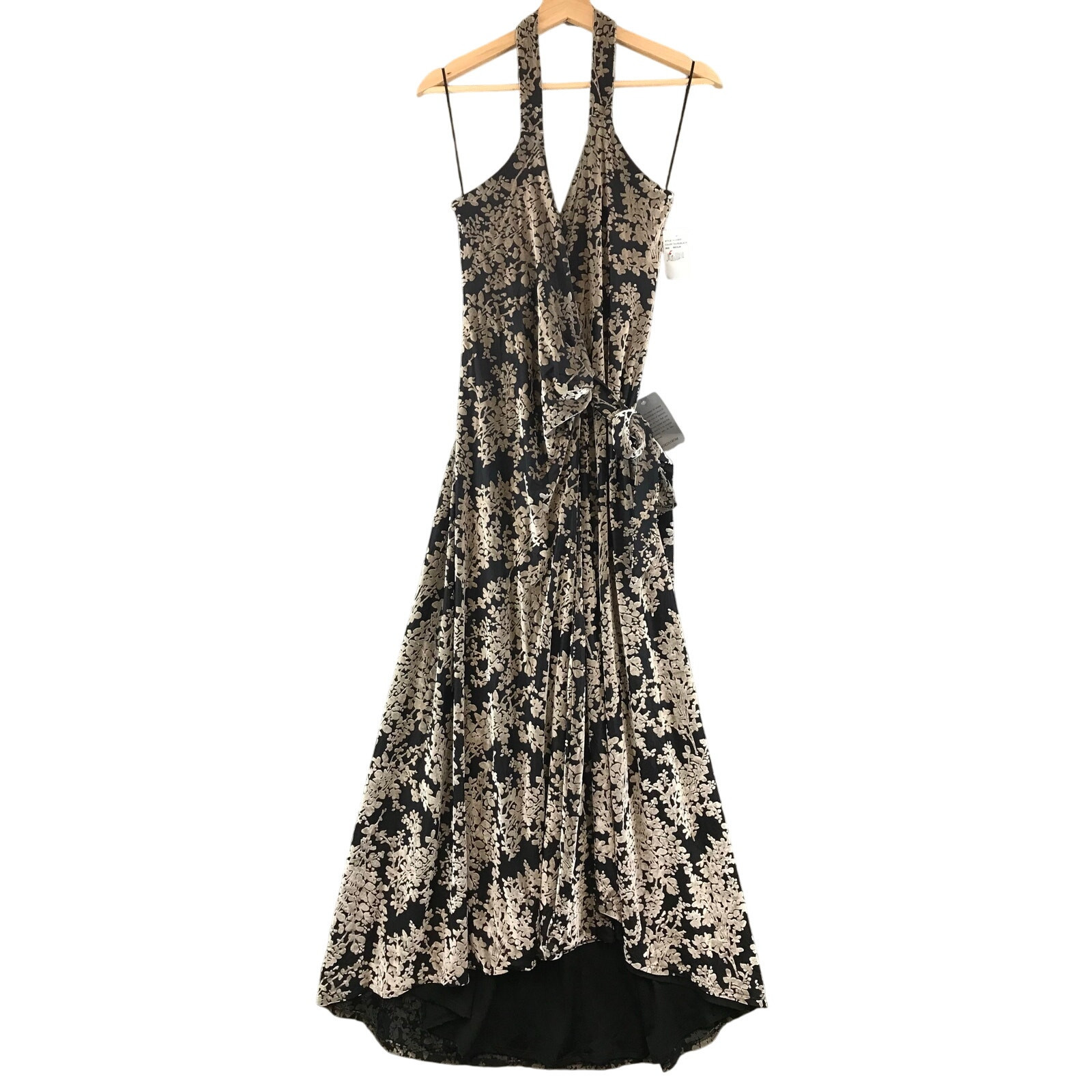 New dress the population Erika floral Velvet wrap maxi dress size M