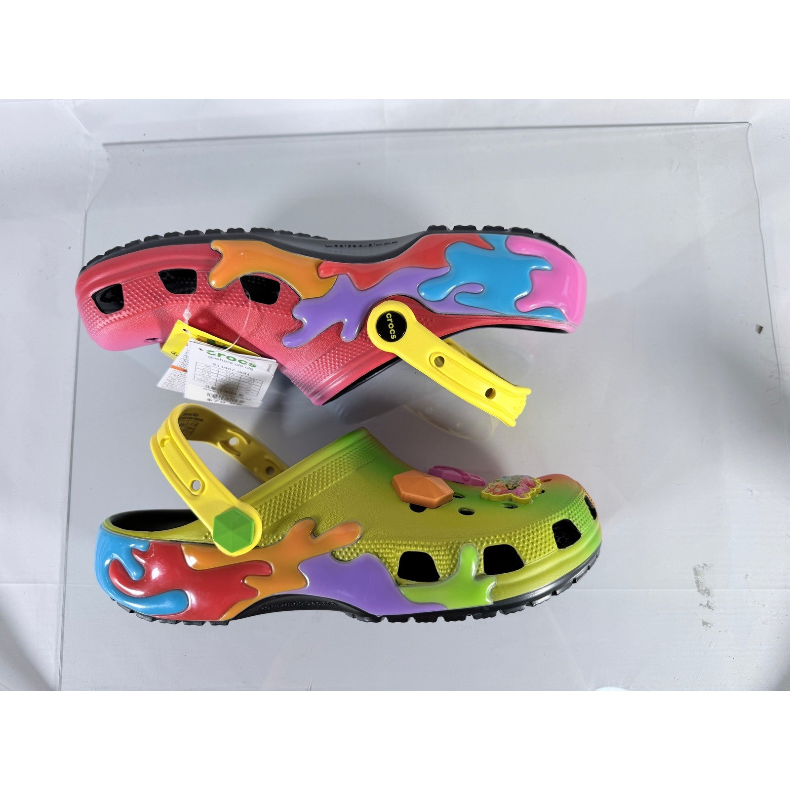 Crocs Gushers Classic Clog Men 11 Women 13 Colorful Jibbitz 211487-90H New