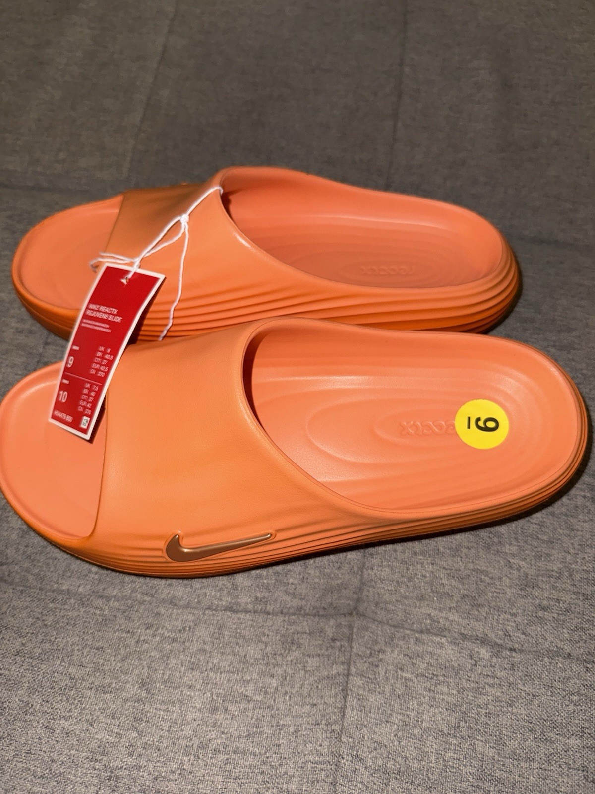 Nike Men’s ReactX Rejuven8 Slide Size 9 Orange |HV4479-800|