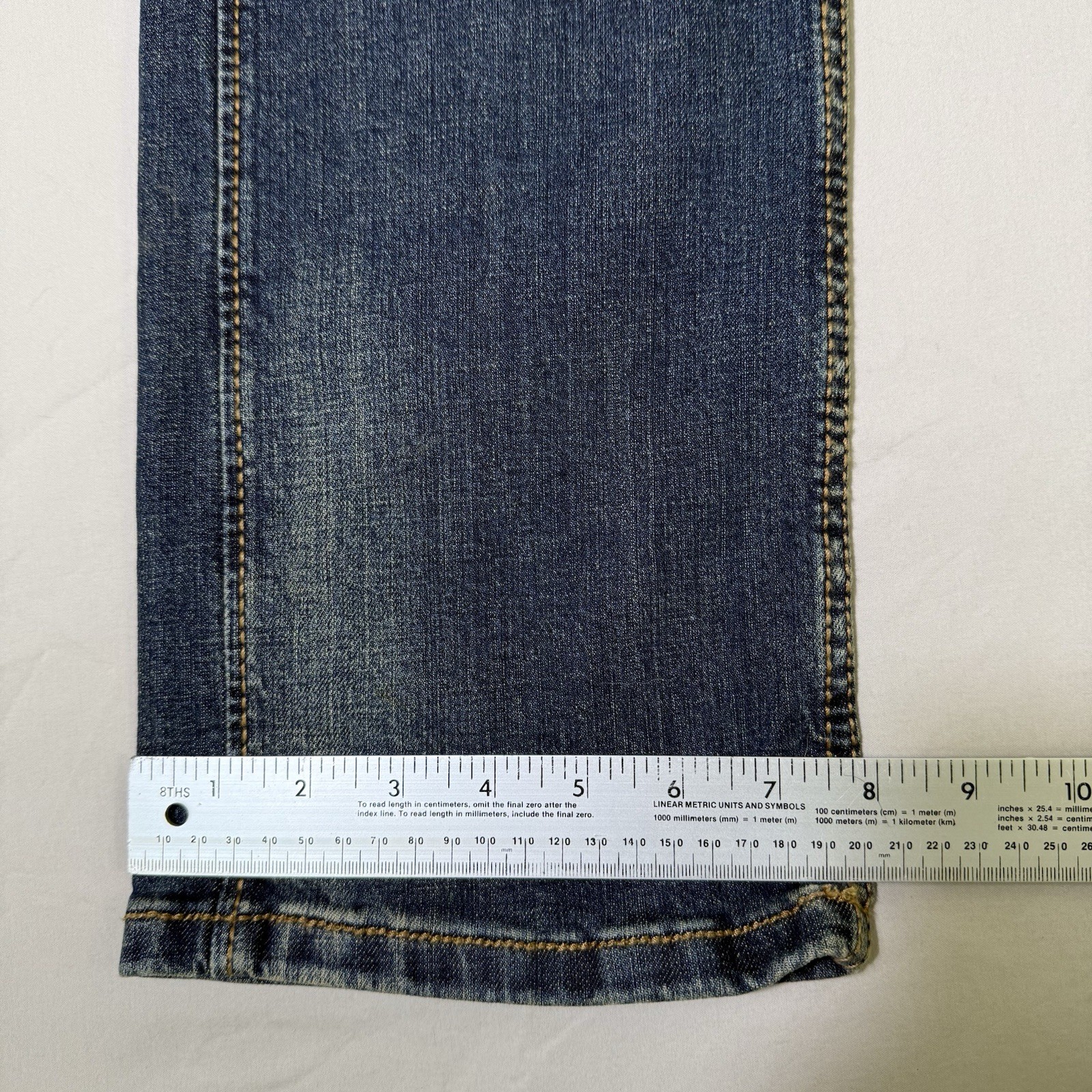 Wrangler Retro Jeans Mens 30×32 Blue Slim Straight Western Denim Pants Cowboy