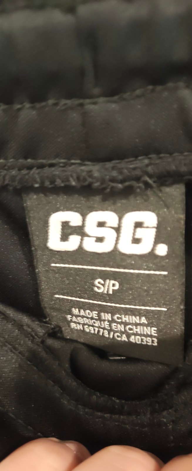 CSG Champs Sports Mens Small Black Tech Fleece Active Joggers Zip Pocket S