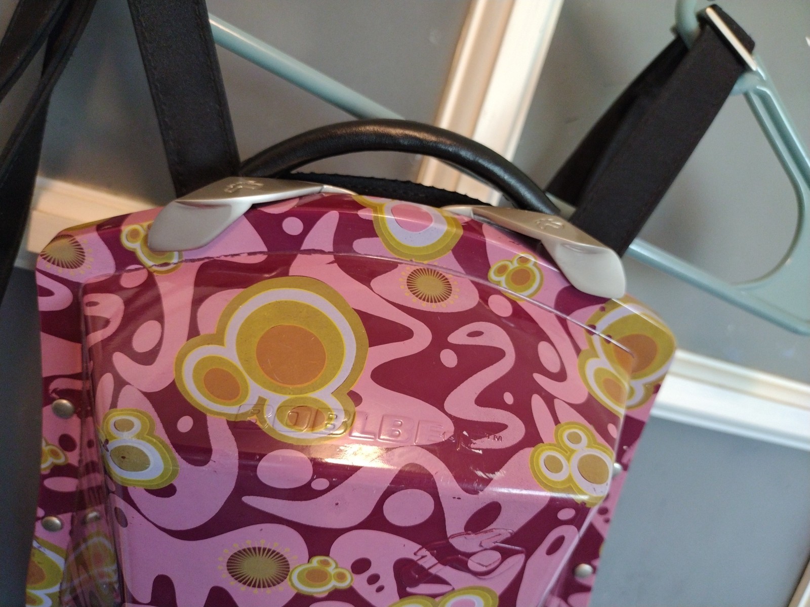 Ultra Rare Pink Disney Mickey Mouse Boblbee Mini Hard Shell Backpack Motorcycle