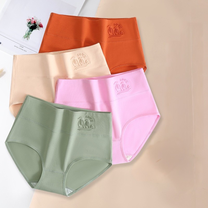 Tummy Control Underwear Ladies Leak Proof panties Women High Waist Pant 4 Packs