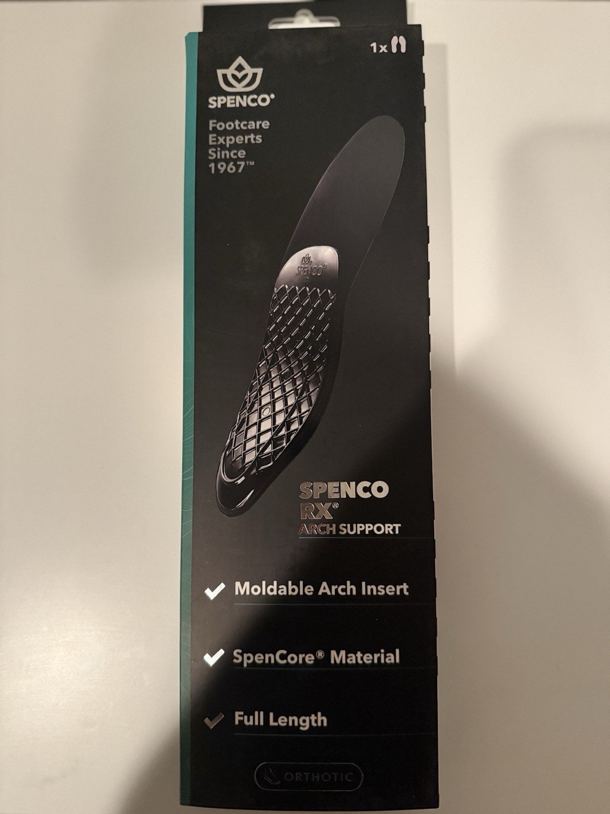Spenco RX Full Length Orthotic Arch Support Shoe Insoles Sz US/ W 5-6.5/M 4-5.5