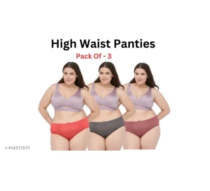 Women’s Big Size High Waist Panties | Sizes from S TO 10 XL | Pure cotton fabric