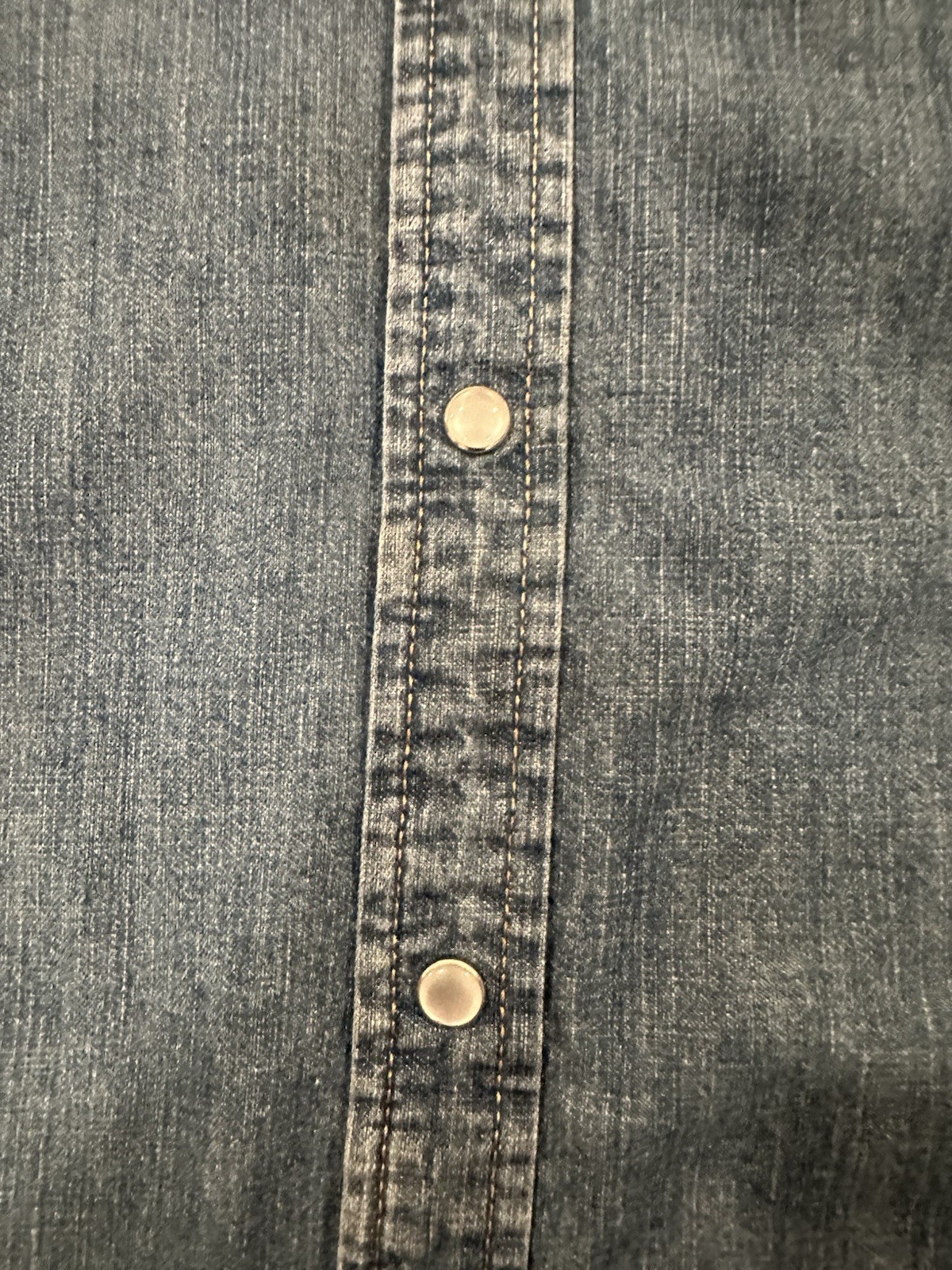 Levi’s 3LYLW2262 Men’s Large Denim Western Shirt Pearl Snap 100% Cotton