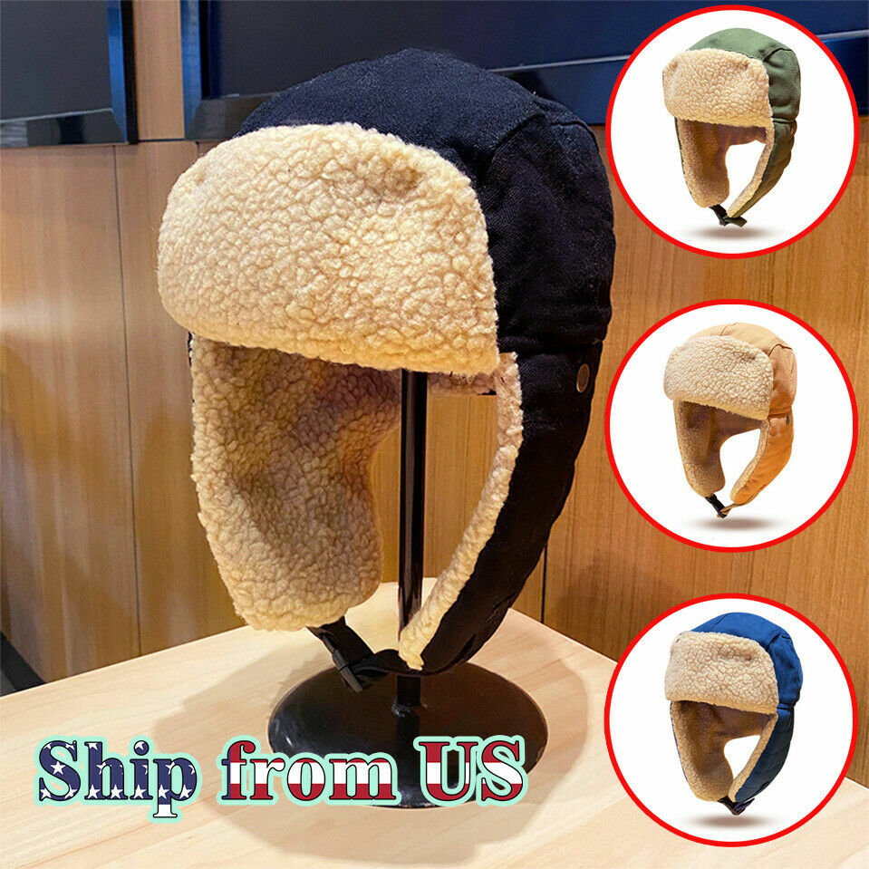 ON SALE!! Trapper Winter Hat Fur Aviator Trooper Ushanka Warm w/Ear Flaps