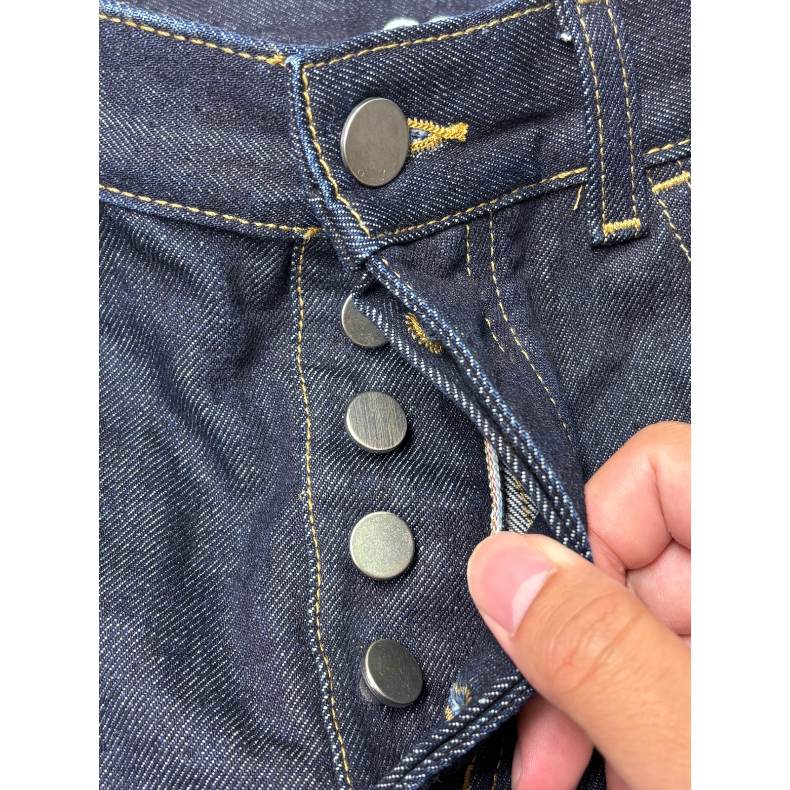 COS Regular Straight Leg Mid Rise Jeans Mens 29/30 Indigo Selvedge 100% Cotton