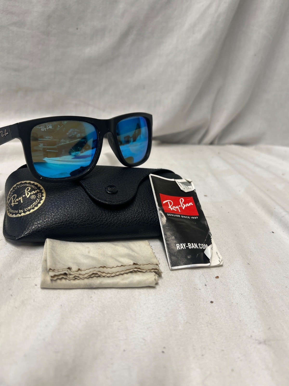 Ray-Ban Polarized Sunglasses Rb4165 Blue Mirror 622/55 Men Sport Sunglasses