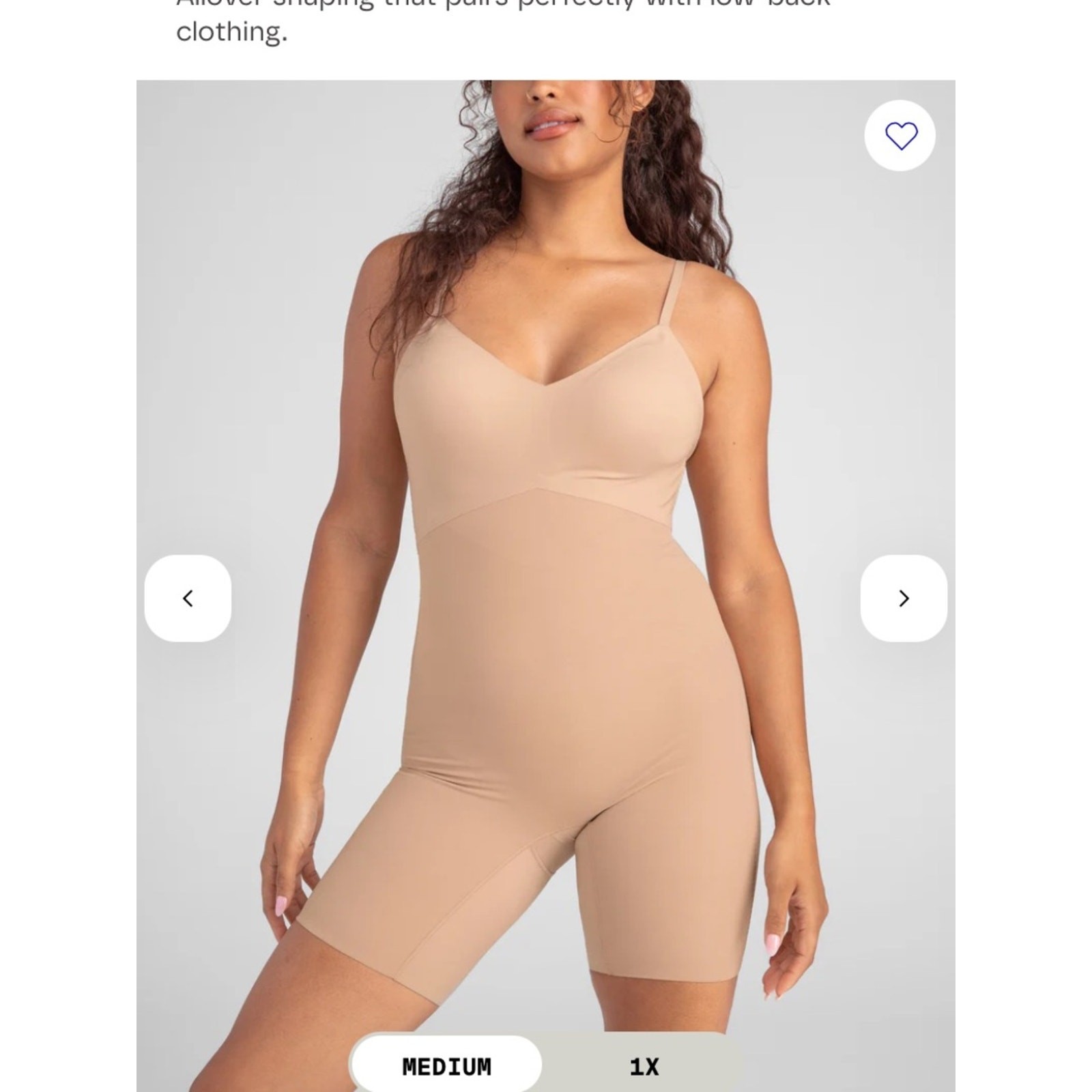 Honeylove size 1x Seamless Nude Shapewear Bodysuit Built-In Bra slimming