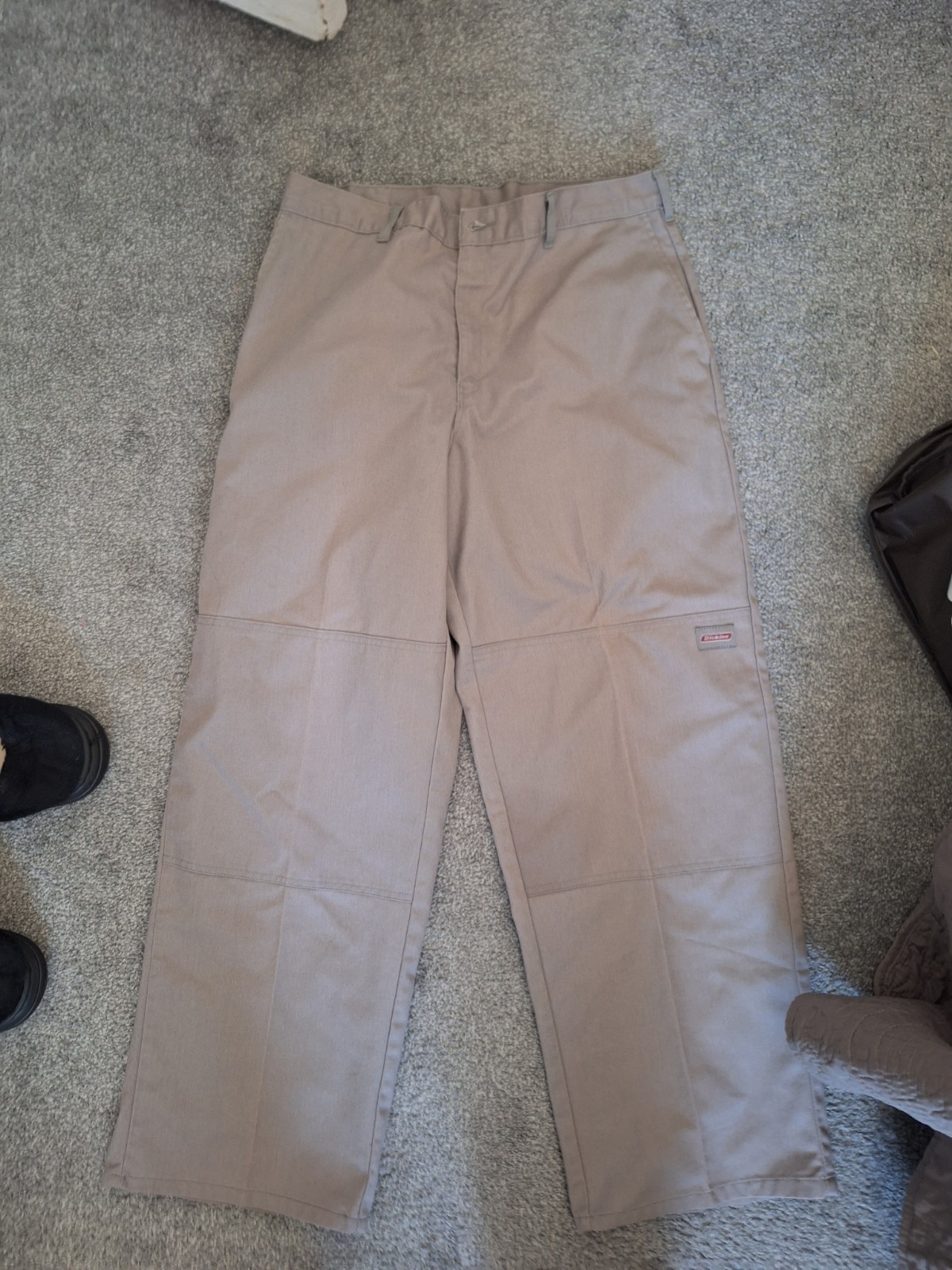 Dickies Men’s Work Pants 34×30 Silver Grey Twill Poly/Cotton, Worn Once
