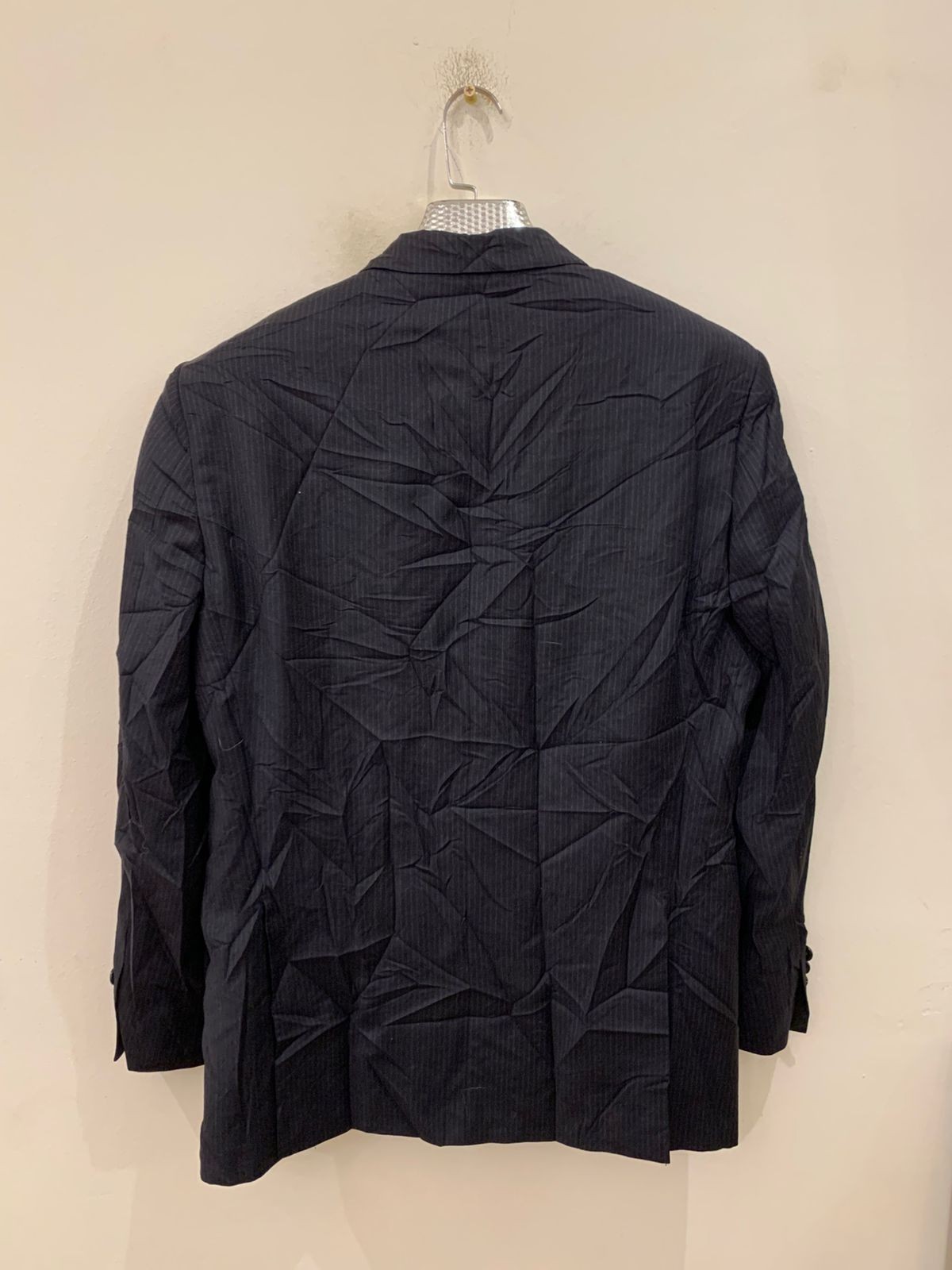 Vintage Baroni Super 150s wool classic dark navy jacket blazer 38R