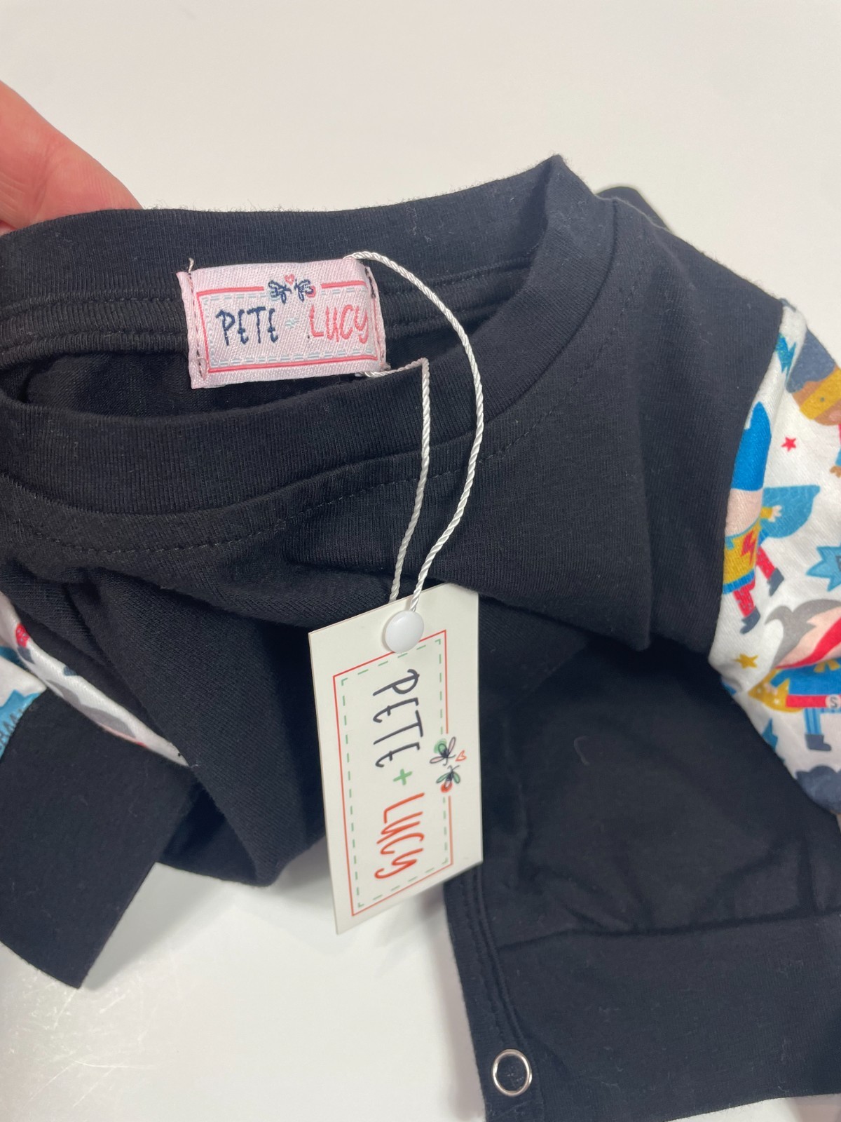 NEW Pete + Lucy Baby Boys Super Power One Piece Outfit Size 9-12 Months