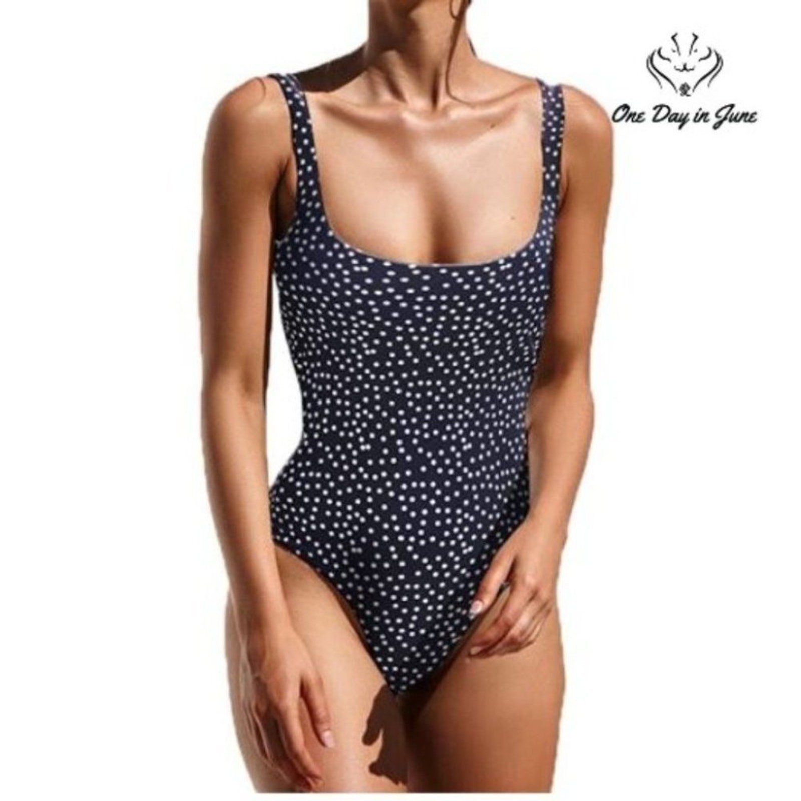 Prettygarden U Neck One Piece Swimsuit Medium NEW