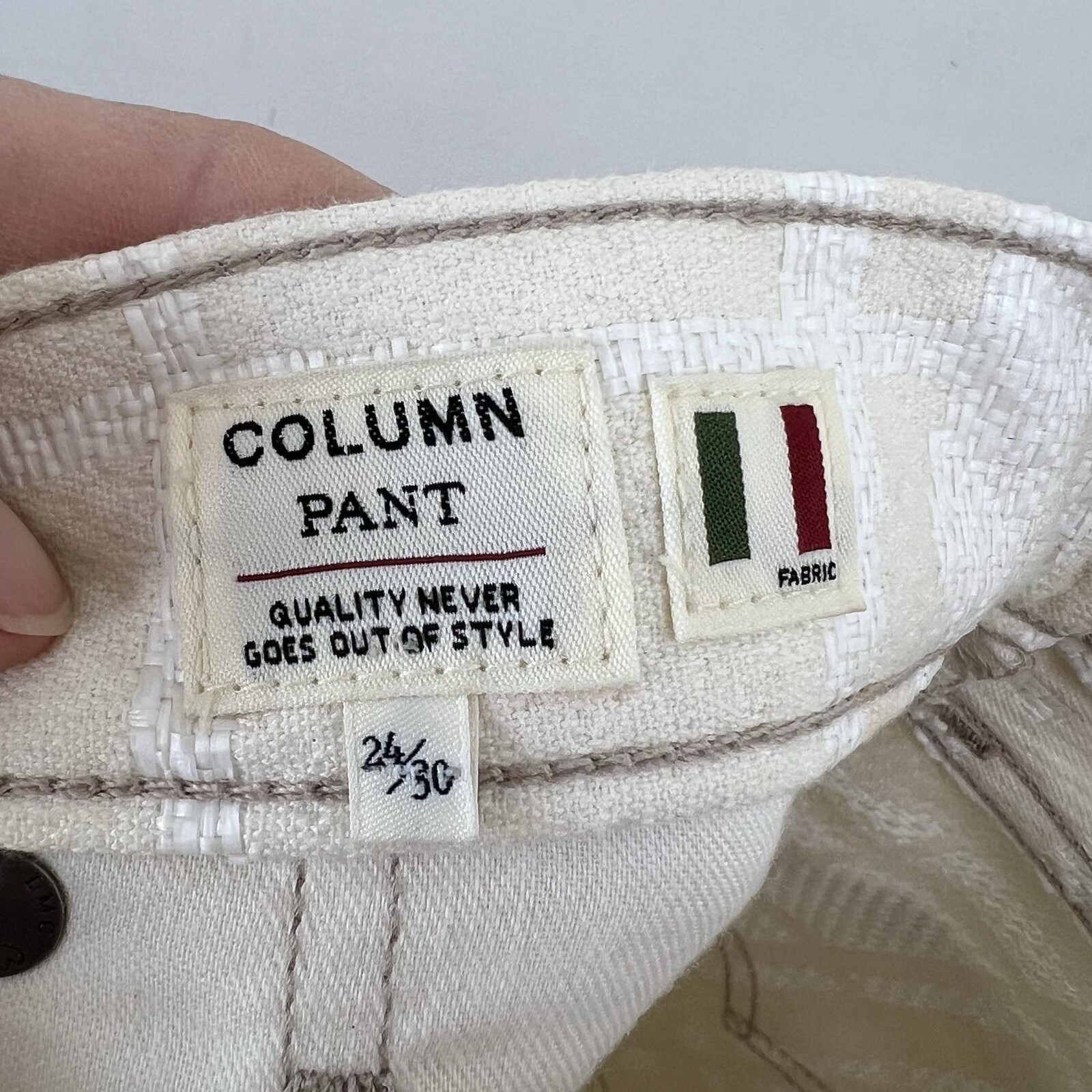 NWT Levi’s Made & Crafted Column Taper Pant 24 Plaid Italian Fabric High Rise