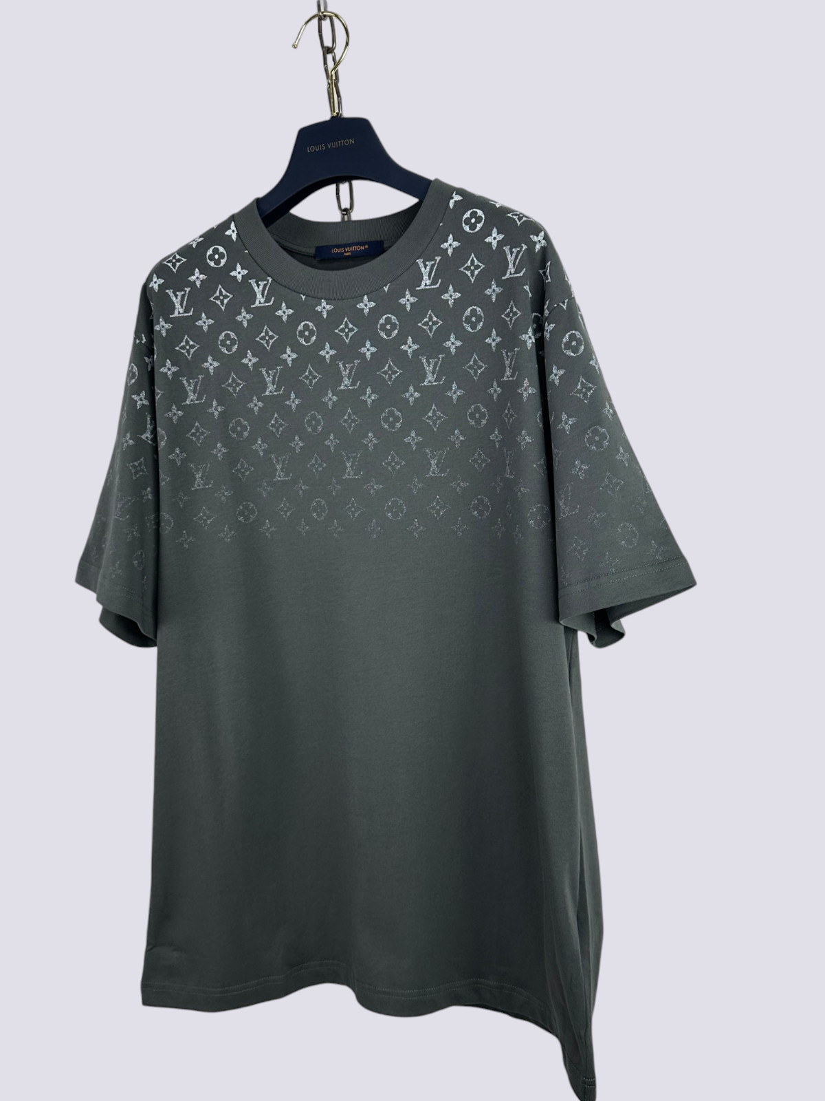 Louis Vuitton LV Monogram Gradient Cotton Crewneck T-Shirt Volcanic Ash Size M