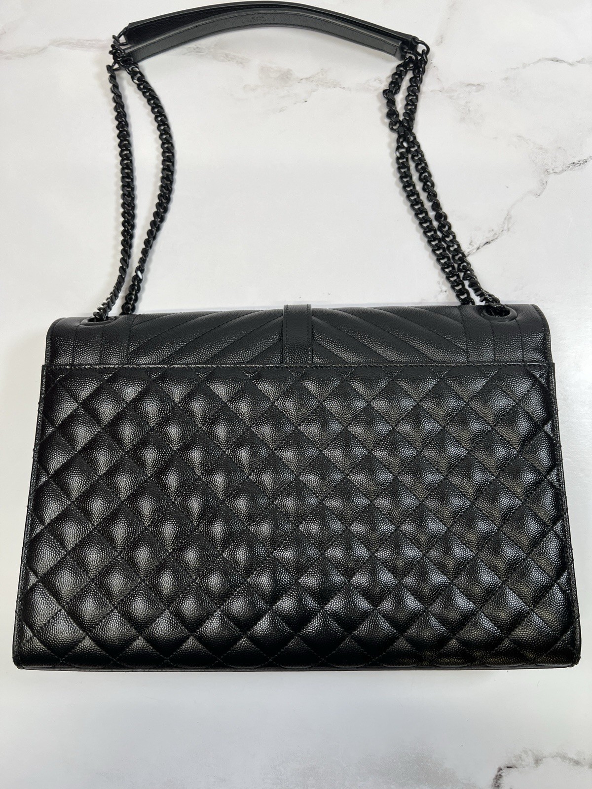 YSL Yves Saint Laurent Mix Matelasse Envelope Shoulder Bag Handbag Purse