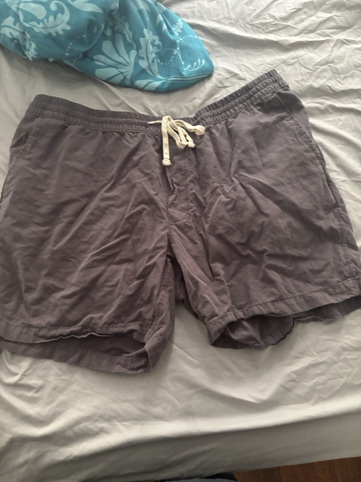 Lot of 2 No Boundaries SZ 2XL 44-46 Tie Waist Shorts. Beige and grey