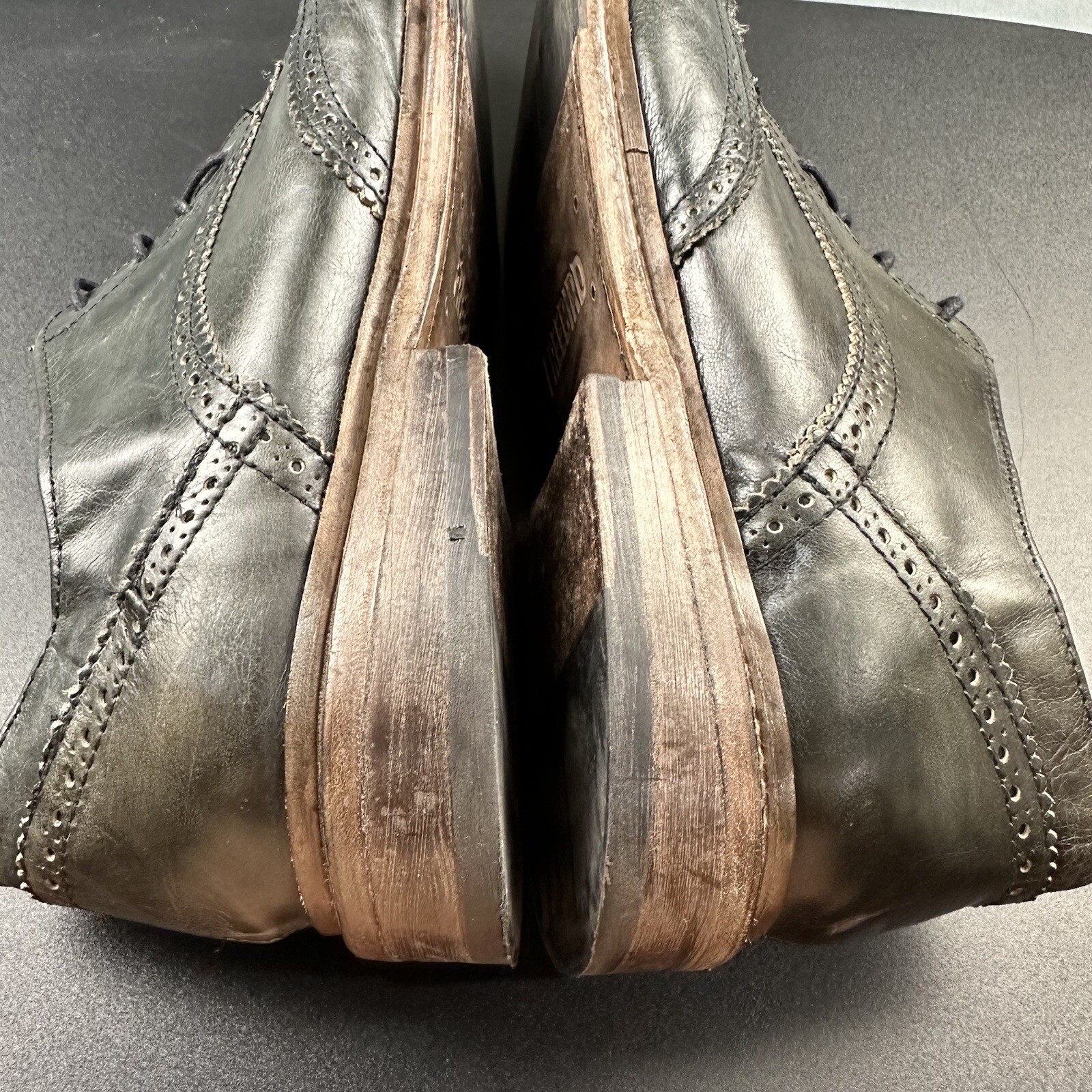 Freebird Kensington Oxford Wingtip Shoes Mens 12 Two Tone Distressed Leather*