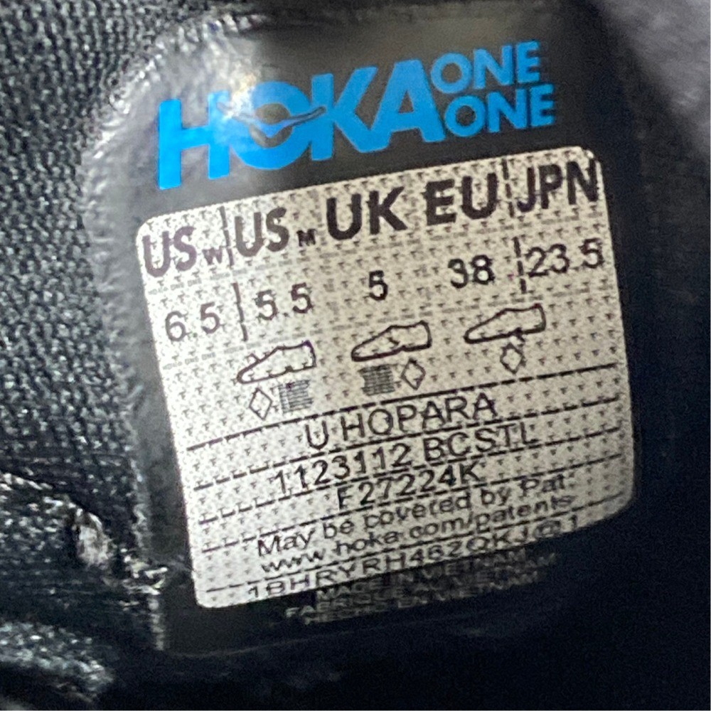 HOKA ONE ONE Hopara Sandals, 9.3″” Black Women USED