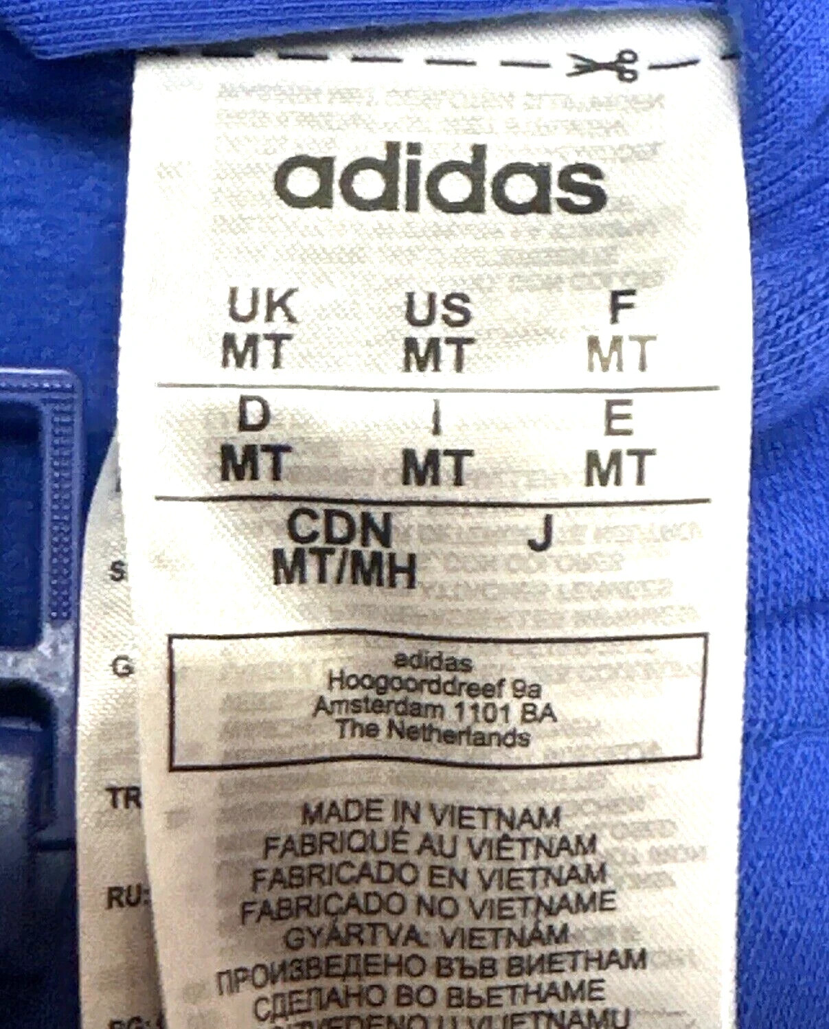 Adidas men Essential French Terry 3-Stripes Full-Zip Hoodie Royal Blue White 2XL