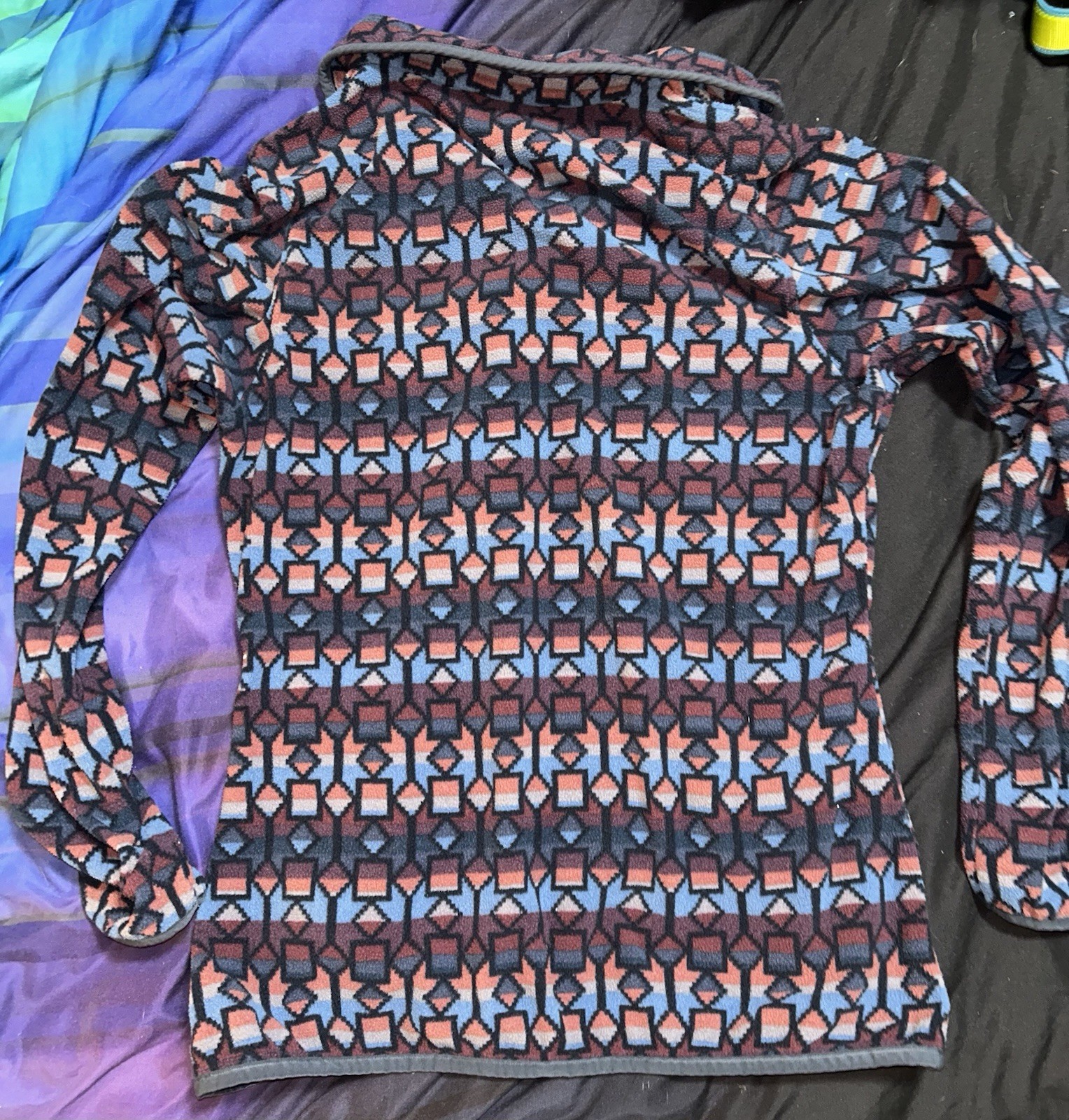 Patagonia Women Micro D Snap-T Fleece Cedar Mesa Stone Blue Pullover Size XS